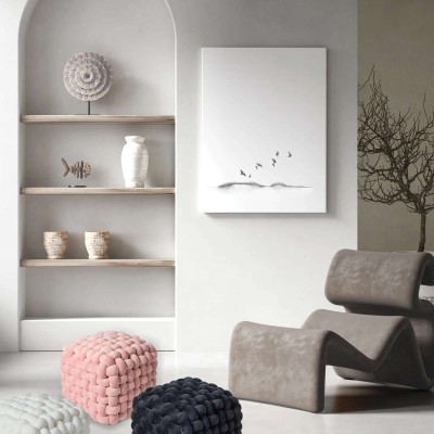 DAS HOME ΔΙΑΚΟΣΜΗΤΙΚΟ ΠΟΥΦ 43Χ43Χ40 2271 BLACK