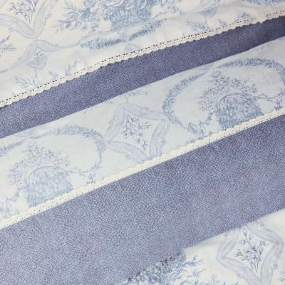 DAS HOME ΚΟΥΒΕΡΛΙ KING PRESTIGE 1696 BLUE, ECRU
