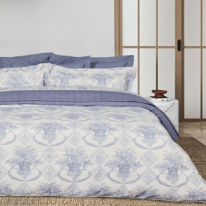 DAS HOME ΚΟΥΒΕΡΛΙ KING PRESTIGE 1696 BLUE, ECRU