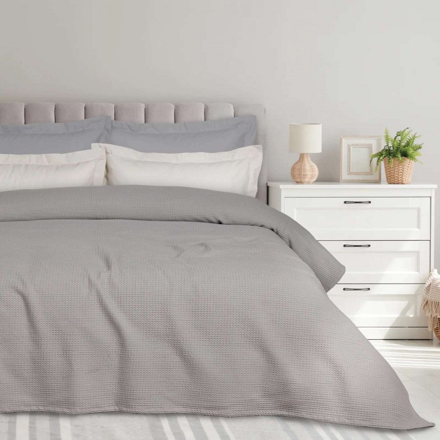 DAS HOME ΚΟΥΒΕΡΤΑ ΠΙΚΕ 220X240 0496 GREY
