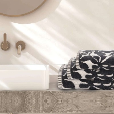 Das Home Σετ Πετσέτες 3Τεμαχια Daily 0795 Μαύρο