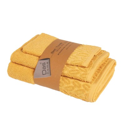 DAS HOME ΣΕΤ ΠΕΤΣΕΤΕΣ 3ΤΕΜΑΧΙΩΝ BEST 0784 OCHRE