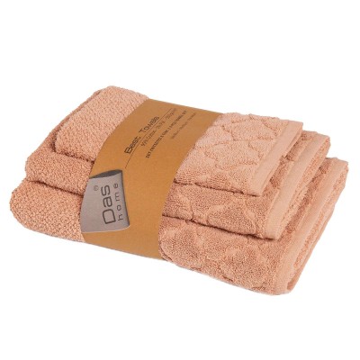 DAS HOME ΣΕΤ ΠΕΤΣΕΤΕΣ 3ΤΕΜΑΧΙΩΝ BEST 0793 SALMON
