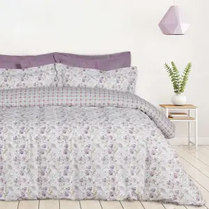Das Home Σετ Σεντόνια King Happy 9675 Ιβουάρ/Λιλά