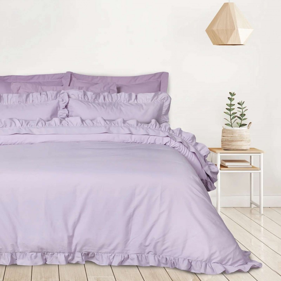 Das Home Σετ Σεντόνια Υπέρδιπλα Daily 3167 Λιλά