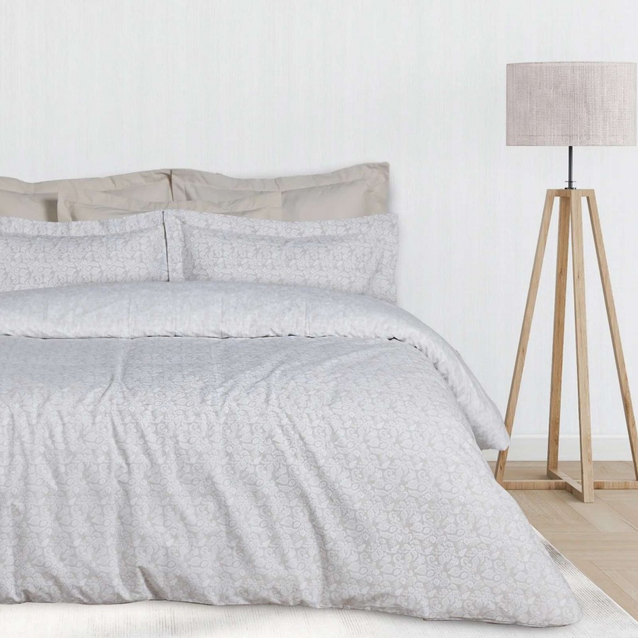 DAS HOME ΣΕΤ ΣΕΝΤΟΝΙΑ ΥΠΕΡΔΙΠΛΑ HAPPY 9678 TAUPE, WHITE