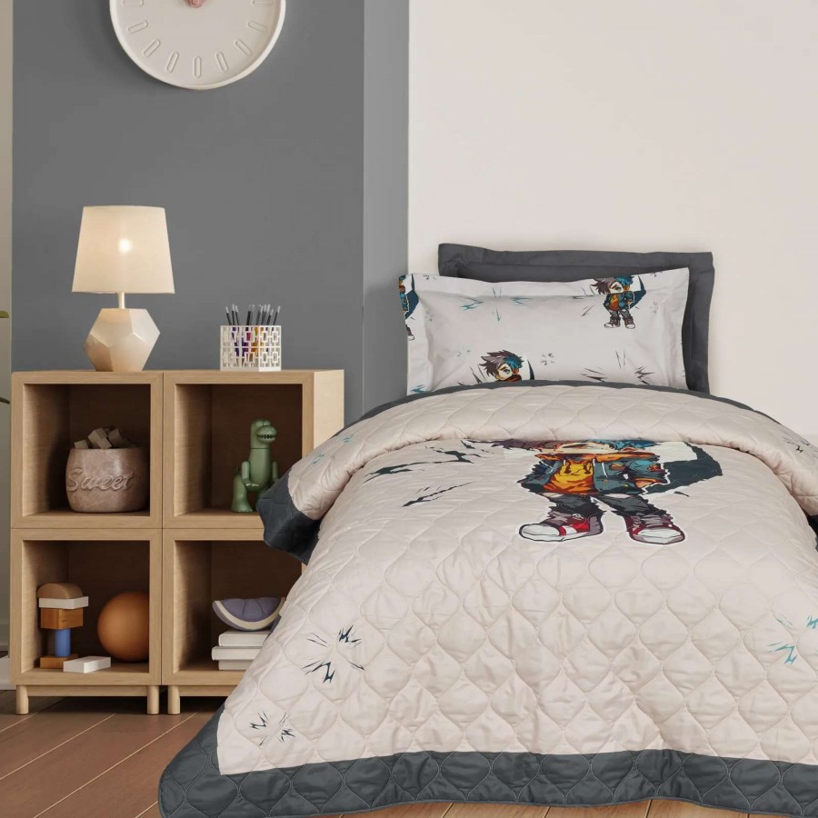 DAS KIDS ΚΟΥΒΕΡΛΙ ΜΟΝΟ 4939 BEIGE, GREY