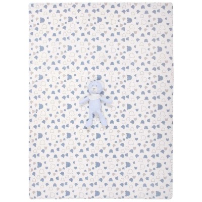 GREENWICH POLO CLUB ΚΟΥΒΕΡΤΑ ΠΙΚΕ 75X100 ΒΑΒΥ ESSENTIAL 8854 BLUE, WHITE