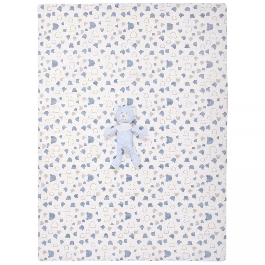 GREENWICH POLO CLUB ΚΟΥΒΕΡΤΑ ΠΙΚΕ 75X100 ΒΑΒΥ ESSENTIAL 8854 BLUE, WHITE