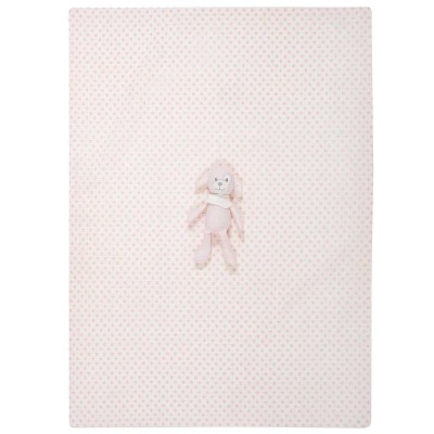 GREENWICH POLO CLUB ΚΟΥΒΕΡΤΑ ΠΙΚΕ 75X100 ΒΑΒΥ ESSENTIAL 8857 PINK, WHITE