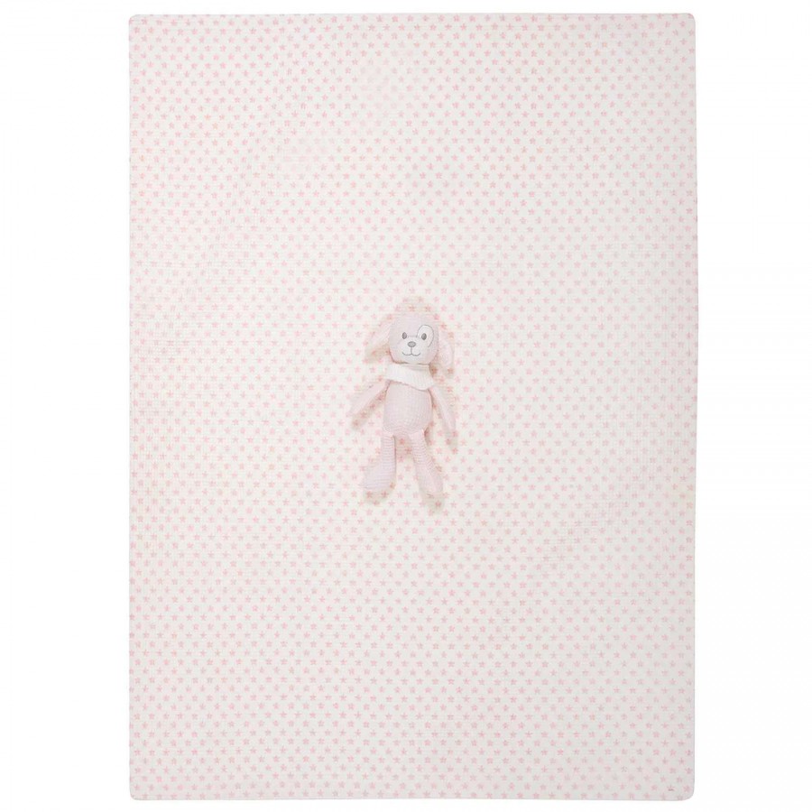 GREENWICH POLO CLUB ΚΟΥΒΕΡΤΑ ΠΙΚΕ 75X100 ΒΑΒΥ ESSENTIAL 8857 PINK, WHITE