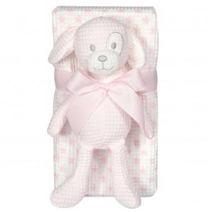 GREENWICH POLO CLUB ΚΟΥΒΕΡΤΑ ΠΙΚΕ 75X100 ΒΑΒΥ ESSENTIAL 8857 PINK, WHITE
