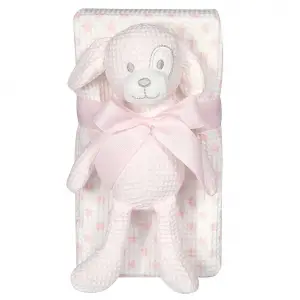 GREENWICH POLO CLUB ΚΟΥΒΕΡΤΑ ΠΙΚΕ 75X100 ΒΑΒΥ ESSENTIAL 8857 PINK, WHITE