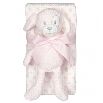 GREENWICH POLO CLUB ΚΟΥΒΕΡΤΑ ΠΙΚΕ 75X100 ΒΑΒΥ ESSENTIAL 8857 PINK, WHITE