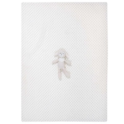 GREENWICH POLO CLUB ΚΟΥΒΕΡΤΑ ΠΙΚΕ 75X100 ΒΑΒΥ ESSENTIAL 8858 GREY, WHITE