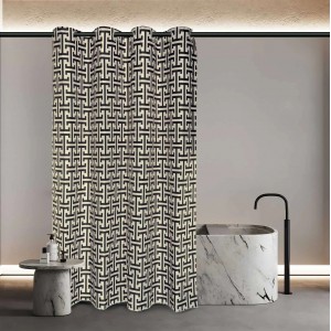 Κουρτίνα Μπάνιου 240Χ180 Essential 3123 Black Greenwich Polo Club