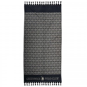 GREENWICH POLO CLUB ΠΕΤΣΕΤΑ-ΠΑΡΕΟ 90Χ170 4056 BLACK, GREY