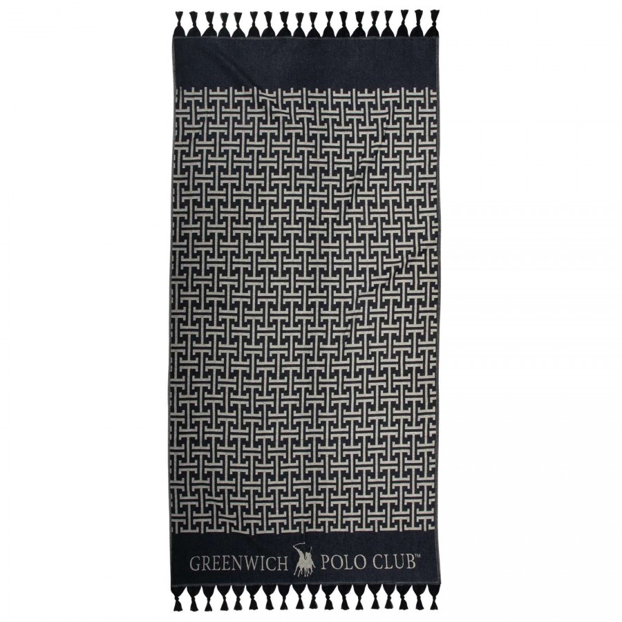 GREENWICH POLO CLUB ΠΕΤΣΕΤΑ-ΠΑΡΕΟ 90Χ170 4056 BLACK, GREY