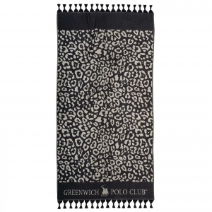 GREENWICH POLO CLUB ΠΕΤΣΕΤΑ-ΠΑΡΕΟ 90Χ170 4059 BLACK, IVORY