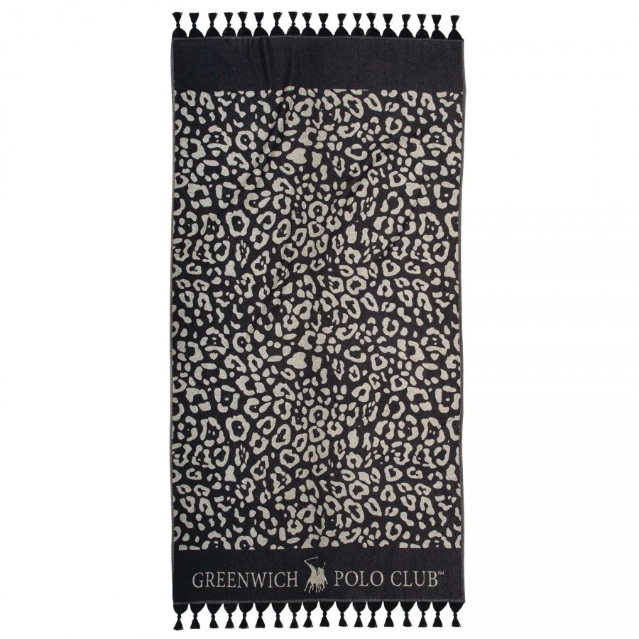 GREENWICH POLO CLUB ΠΕΤΣΕΤΑ-ΠΑΡΕΟ 90Χ170 4059 BLACK, IVORY