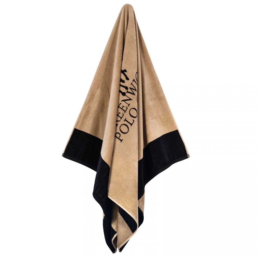 GREENWICH POLO CLUB ΠΕΤΣΕΤΑ ΘΑΛΑΣΣΗΣ 90Χ170 4046 BLACK, TAUPE