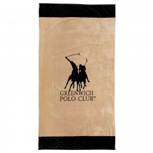 GREENWICH POLO CLUB ΠΕΤΣΕΤΑ ΘΑΛΑΣΣΗΣ 90Χ170 4046 BLACK, TAUPE