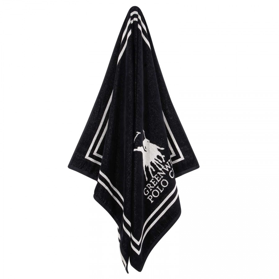 GREENWICH POLO CLUB ΠΕΤΣΕΤΑ ΘΑΛΑΣΣΗΣ 90Χ170 4049 BLACK, CREAM