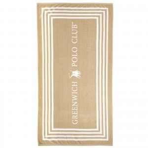 GREENWICH POLO CLUB ΠΕΤΣΕΤΑ ΘΑΛΑΣΣΗΣ 90Χ170 4053 BLACK, TAUPE