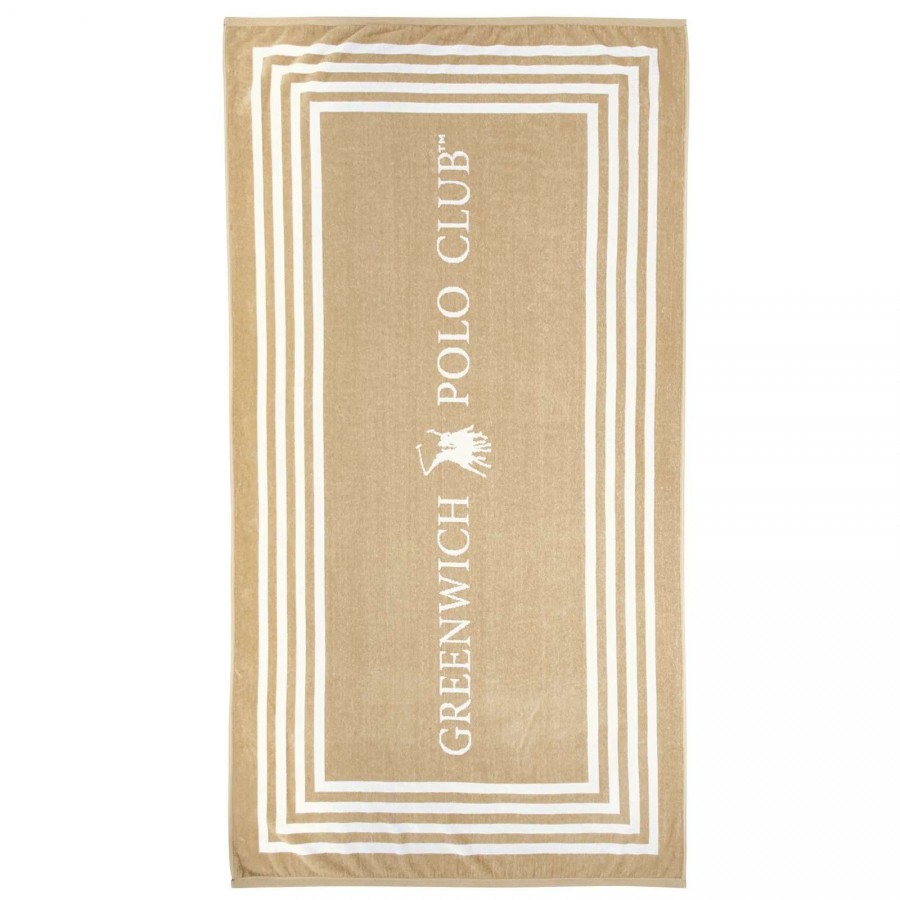 GREENWICH POLO CLUB ΠΕΤΣΕΤΑ ΘΑΛΑΣΣΗΣ 90Χ170 4053 BLACK, TAUPE