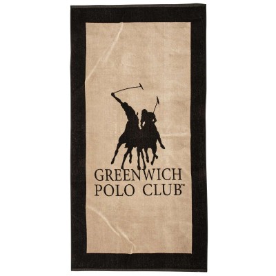 GREENWICH POLO CLUB ΠΕΤΣΕΤΑ ΘΑΛΑΣΣΗΣ 90Χ180 4020 BLACK, TAUPE