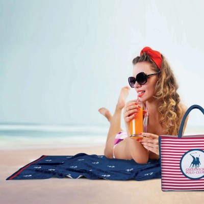 GREENWICH POLO CLUB ΤΣΑΝΤΑ ΘΑΛΑΣΣΗΣ 46X36 ESSENTIAL 4027 BLUE, RED