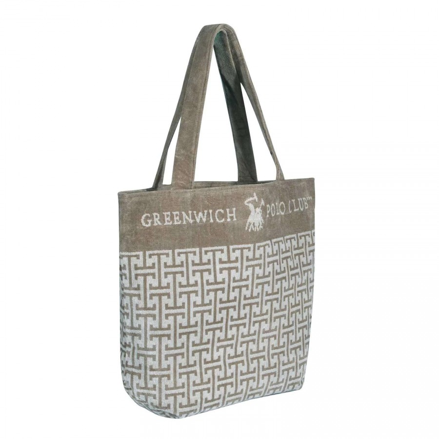 GREENWICH POLO CLUB ΤΣΑΝΤΑ ΘΑΛΑΣΣΗΣ 55Χ40 4006 GREY, TAUPE