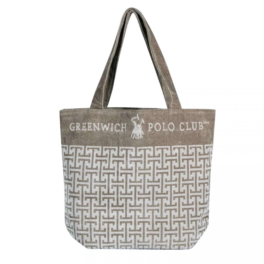 GREENWICH POLO CLUB ΤΣΑΝΤΑ ΘΑΛΑΣΣΗΣ 55Χ40 4006 GREY, TAUPE