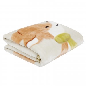 4978 Κουβέρτα Velour  Relax Κούνιας Beige/Teracotta 110X140 Das Home