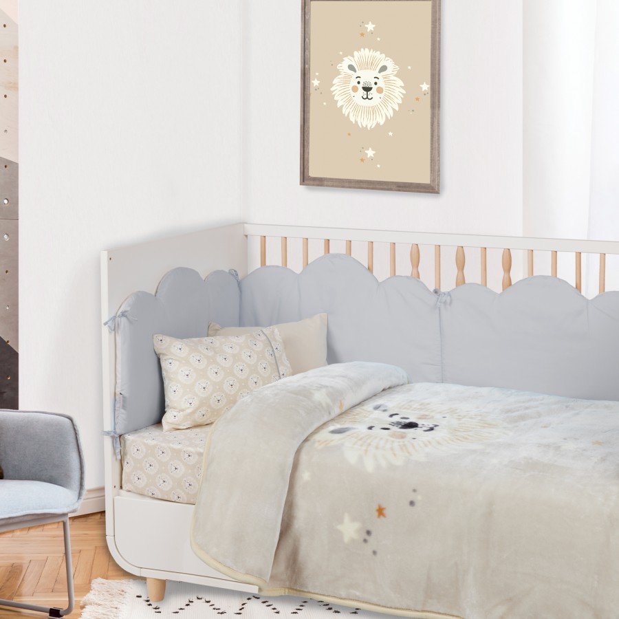 4979 Κουβέρτα Velour  Relax Κούνιας Taupe 110X140 Das Home