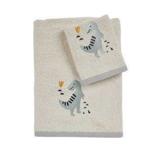 4977 Σετ Πετσέτες 2Τμχ Κεντητές Baby Fun  Taupe/Mint  Das Home