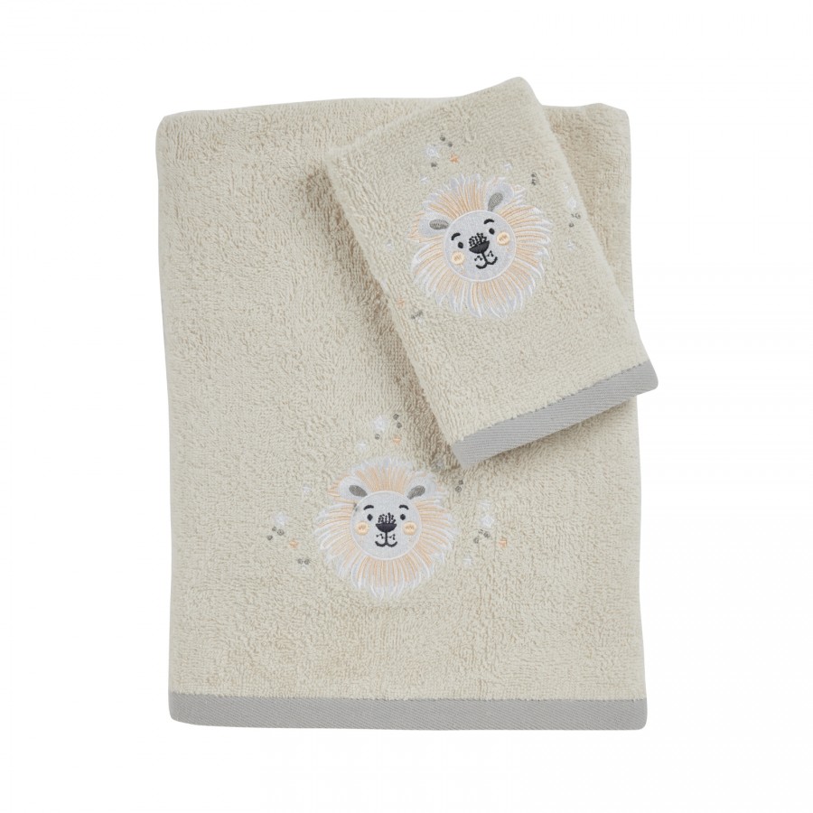 4979 Σετ Πετσέτες 2Τμχ Κεντητές Baby Fun  Taupe  Das Home