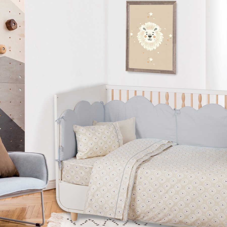 4979 Σετ Σεντόνια Baby Fun Κούνιας Taupe 130X170 Das Home