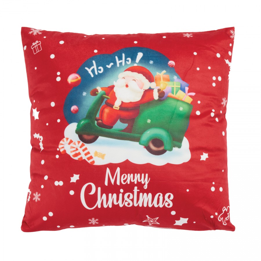 0852 Μαξιλάρι Φιγούρας Christmas   Red 45X45 Das Home