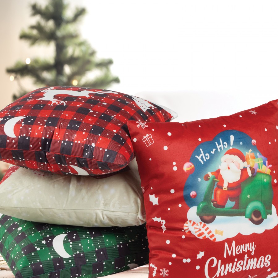 0853 Μαξιλάρι Φιγούρας Christmas   Red 45X45 Das Home