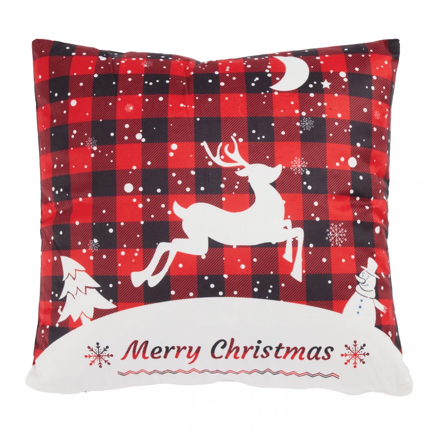 0853 Μαξιλάρι Φιγούρας Christmas   Red 45X45 Das Home