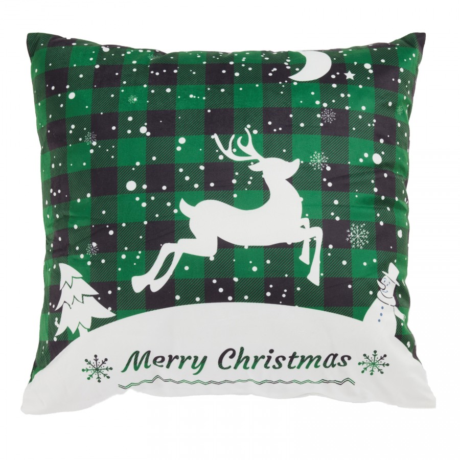 0854 Μαξιλάρι Φιγούρας Christmas   Green 45X45 Das Home 0854 Μαξιλάρι Φιγούρας Christmas   Green 45X45 Das Home