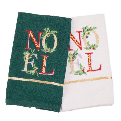 0814 Christmas Ποτηρόπανα Σετ 2Τμχ   Green/White 30X50 Das Home