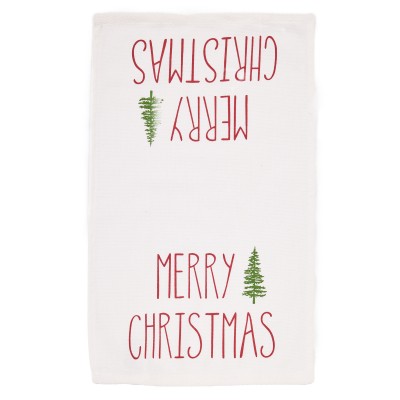 0816 Christmas Ποτηρόπανα Σετ 2Τμχ   White/Red 30X50 Das Home