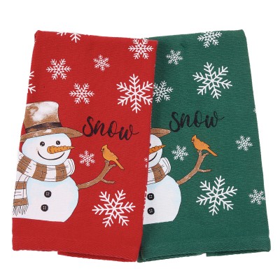 0817 Christmas Ποτηρόπανα Σετ 2Τμχ   Red/Green 30X50 Das Home