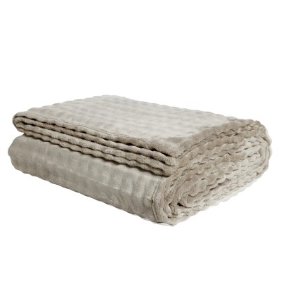 1370 Κουβέρτα Fleece Μονή  Taupe 160X220 Das Home