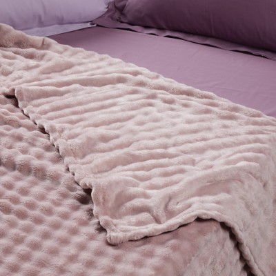 1372 Κουβέρτα Fleece Μονή  Dusty Lilac 160X220 Das Home