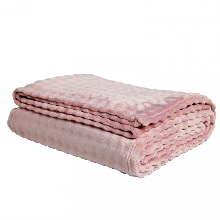 1372 Κουβέρτα Fleece Μονή  Dusty Lilac 160X220 Das Home