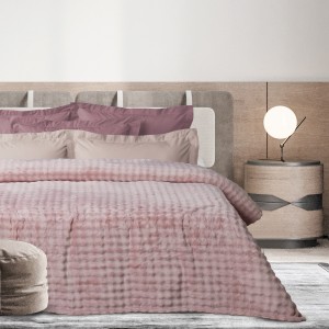1372 Κουβέρτα Fleece Μονή  Dusty Lilac 160X220 Das Home
