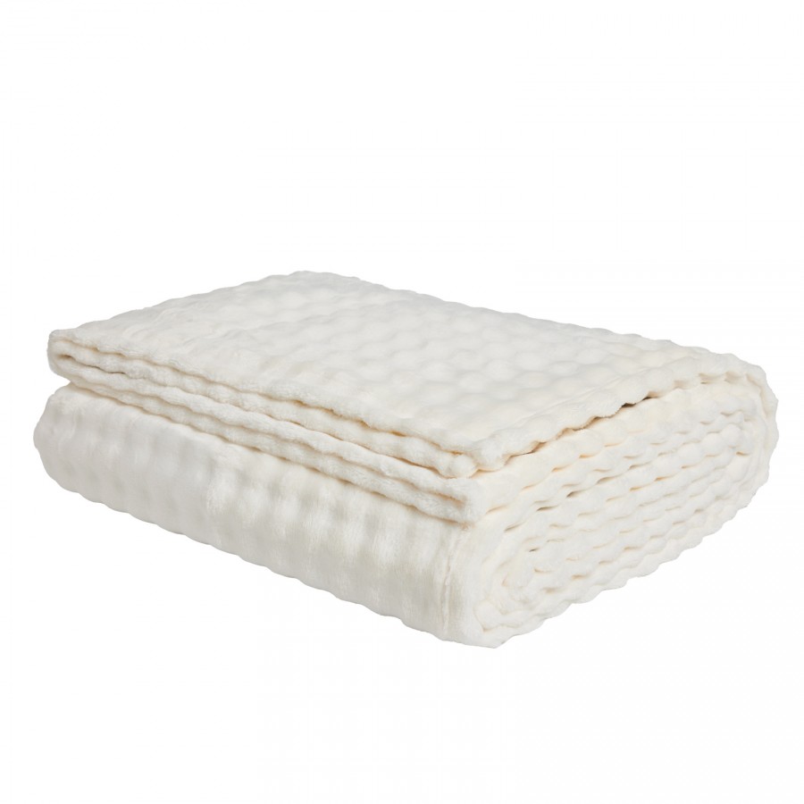 1369 Κουβέρτα Fleece Υπέρδιπλη  Ivory 220X240 Das Home